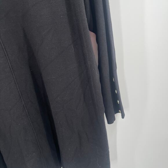 ANNE KLEIN Sweater Size 2X NWT Black Gold Button Detail Cowl Neck Plus Curvy - Picture 12 of 14